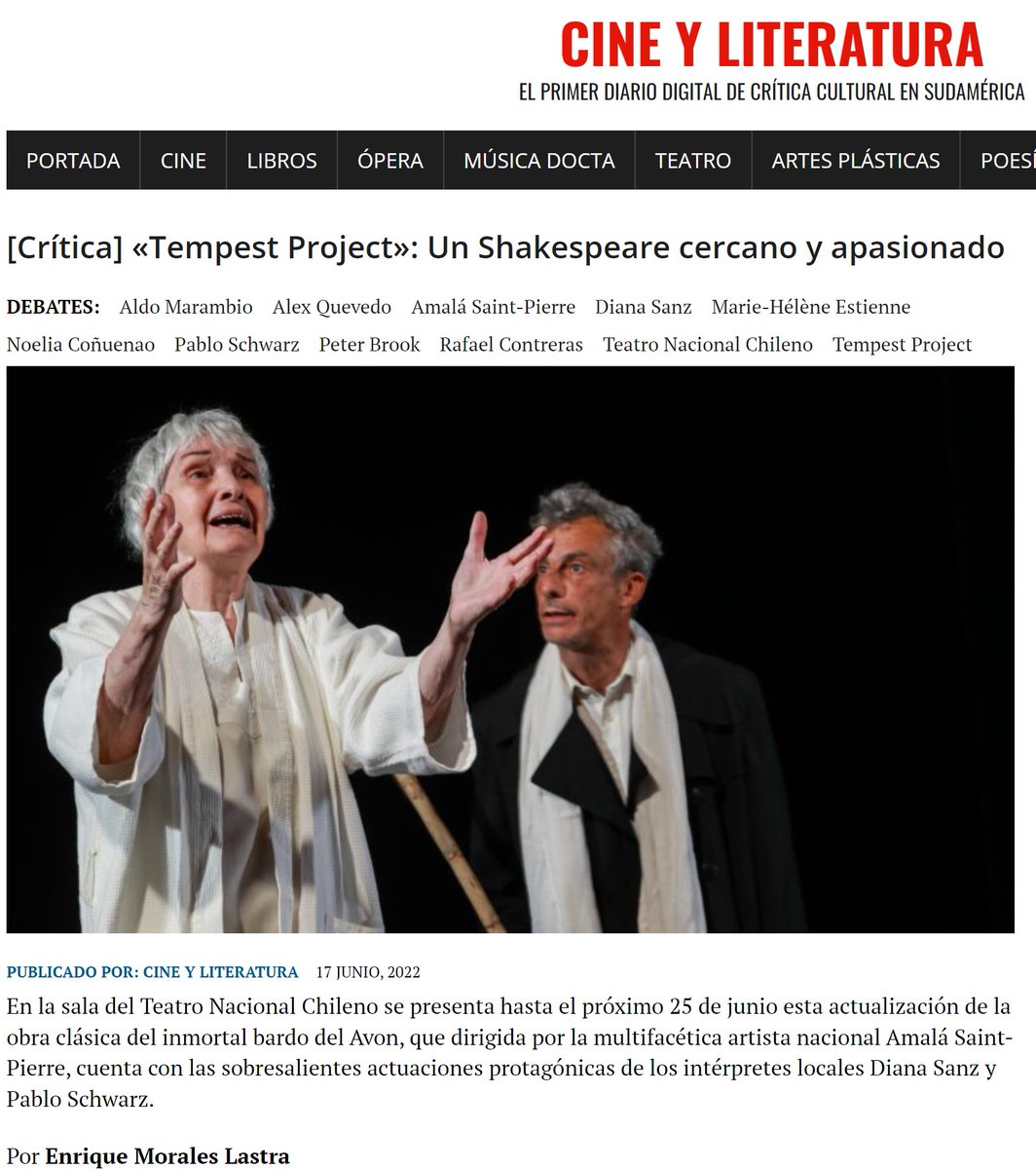 fundteatroamil's tweet photo. ¿Aún no ves #TempestProject? Hasta el 25 de junio son las funciones en el @tnchtnch de esta versión del clásico de William Shakespeare, La tempestad. Te dejamos esta crítica de la obra para que te animes a verla! https://t.co/d1R5bMxgMe https://t.co/guLy4qjf4k