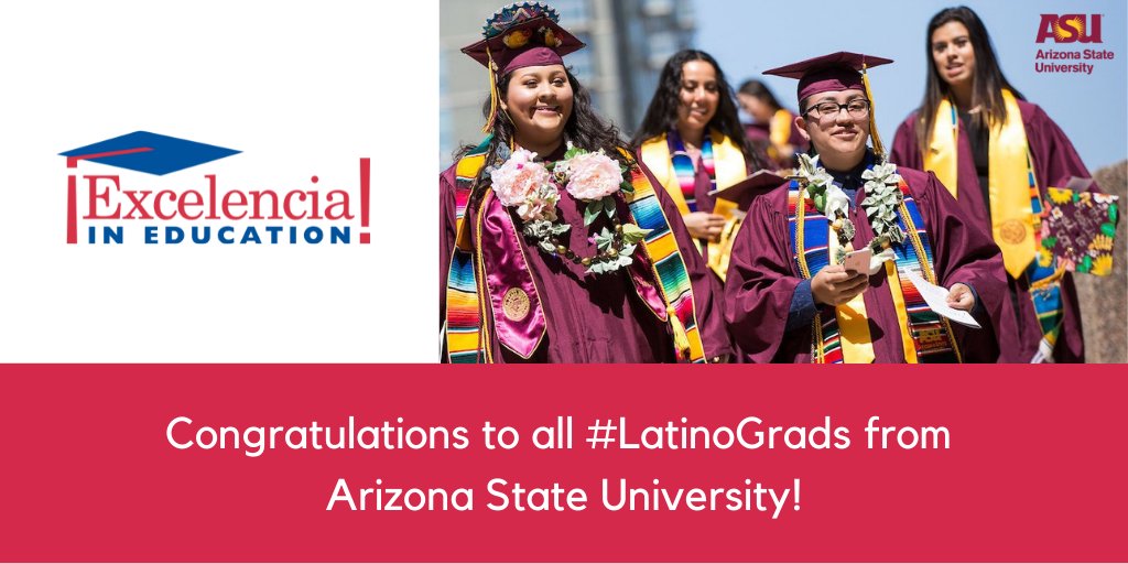 EdExcelencia's tweet photo. @EdExcelencia congratulates 2022 #LatinoGrads from @ASU, a Seal of Excelencia certified institution &amp; Hispanic-Serving Institution! #ExcelenciaSeal @michaelcrow 

To celebrate #LatinoStudentSuccess &amp; learn about institutions SERVING Latino students →visit https://t.co/RDnB8sGBq7 https://t.co/9cOmey1728