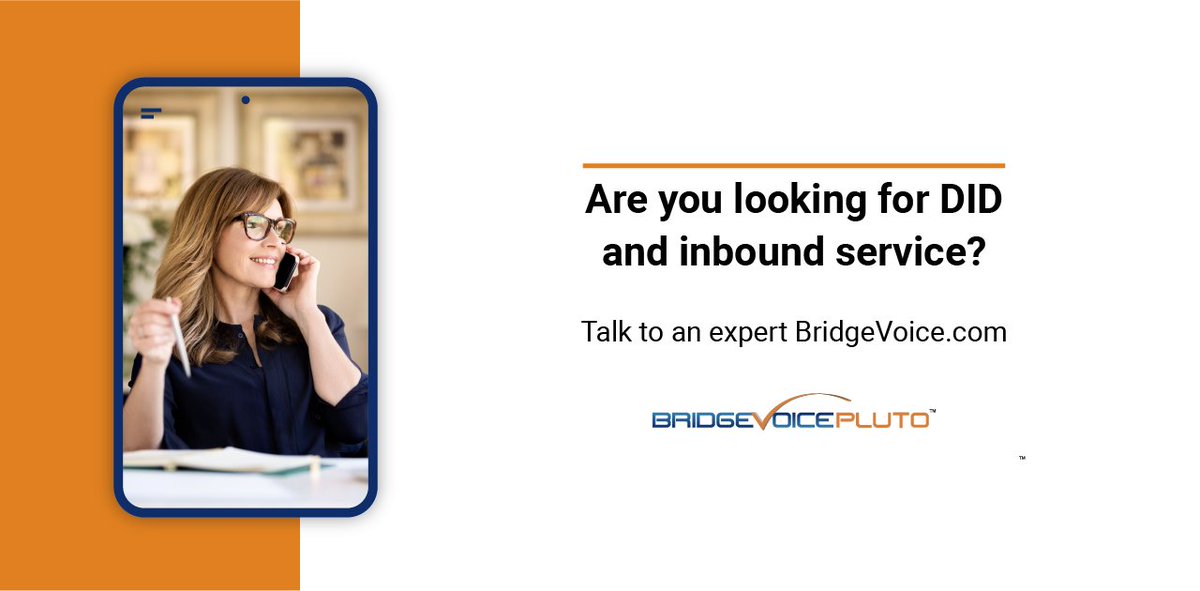 bridgevoice's tweet photo. BridgeVoice Pluto offers an inbound VoIP service allowing a call to be terminated to a Direct Inward Dialing (DID) mapped to a specific phone. Learn more at https://t.co/aVRQ8kjdUs
#DID #BridgeVoicePluto https://t.co/dV8mHbeN3K