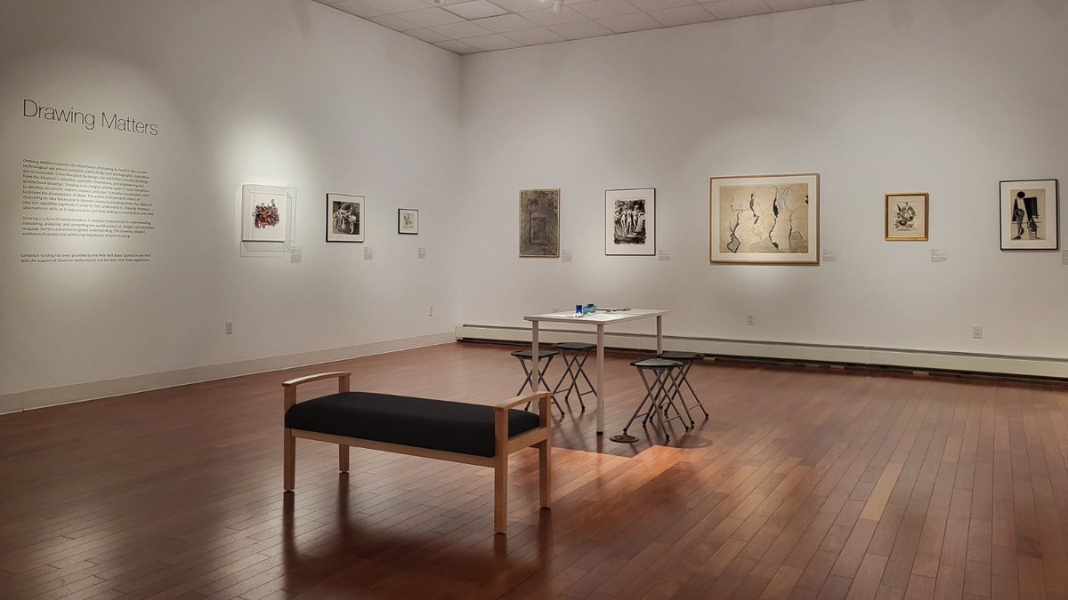 HU_Museum's tweet photo. "Drawing Matters" is officially closed now. Don't worry though, it only means we're getting ready for our next exhibition. For now, Let's Explore Backpacks and Great Art Capers are available and "Art of the Dogon" is open until July 22.
#ArtsatHofstra #HUMA #DrawingMatters https://t.co/Ey31v3tplL