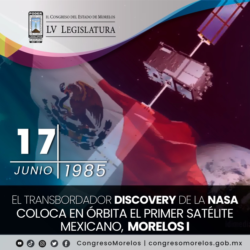 📅🇲🇽 #UnDíaComoHoy, pero de 1985, #México incursionó en la industria espacial de telecomunicaciones con el lanzamiento del satélite Morelos I. 🚀👩🏻‍🚀👨🏻‍🚀