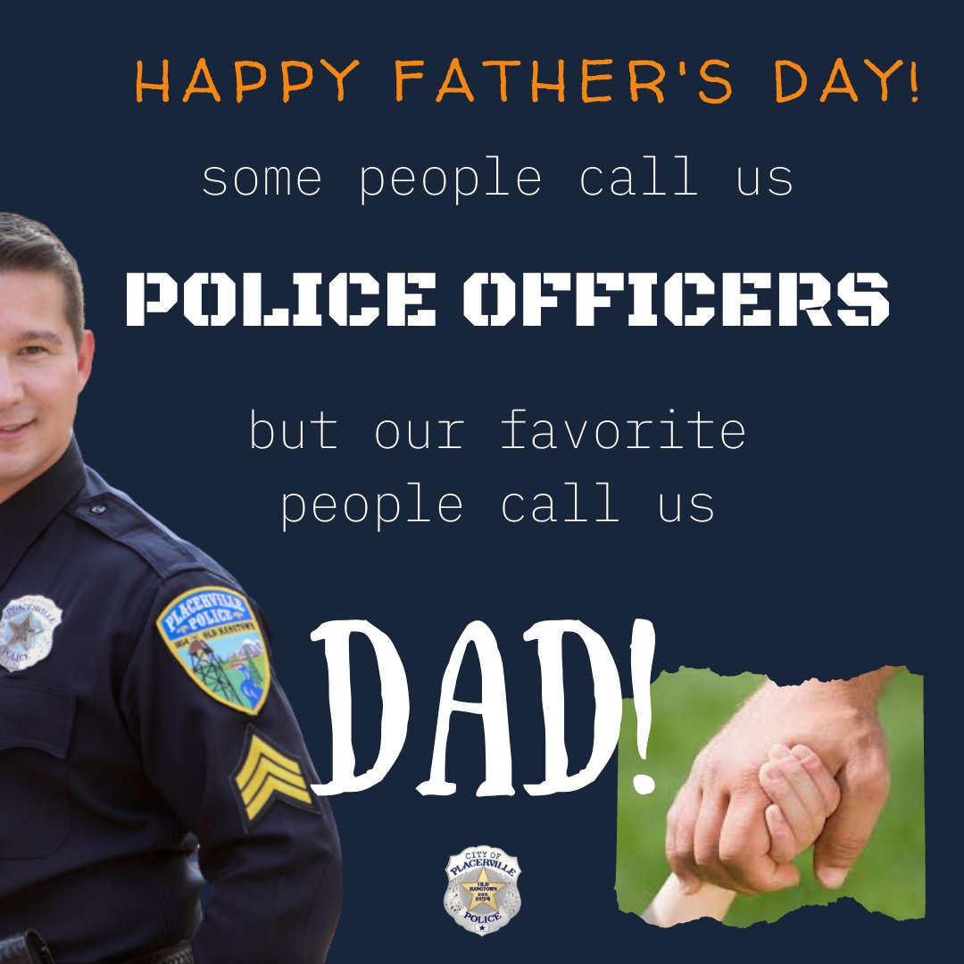 placervillepd's tweet photo. Happy Fathers Day to all the awesome fathers out there. Enjoy your day and be safe! Especially around the BBQ!
#HappyFathersDay #DaddyDay #PoliceDad #BBQTime https://t.co/ELRxJ6CtpJ