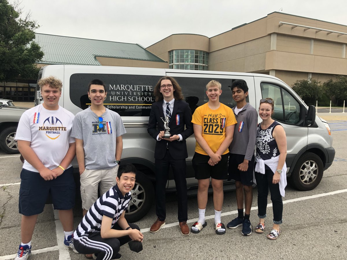 MUHSforensics's tweet photo. Congratulations to OWEN KILLORAN '23 for advancing to semifinals and finishing as #12 in the nation! 

National Speech and Debate Association National Tournament 2022 - US Extemporaneous Speaking
@marquettehigh https://t.co/6j2n3MR4YQ