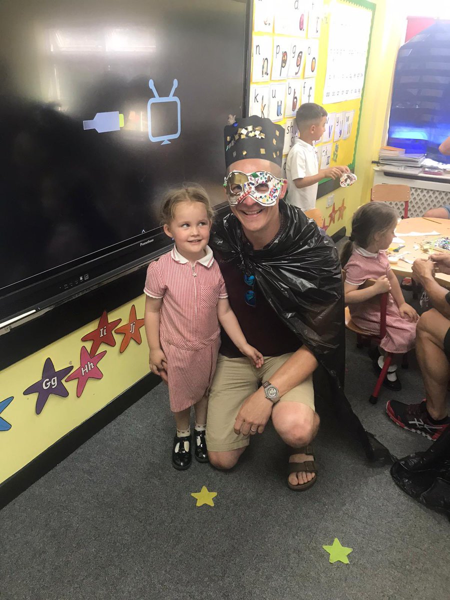 HeybridgeSchool's tweet photo. We hope you enjoyed the Father’s Day afternoon as much as we did - enormous turnout - huge amounts of fun and the children loved it! Just zoom in on their faces - quality time - priceless! 💙🔴⚪️ @HeybridgeSchool https://t.co/qalB3HvVKx