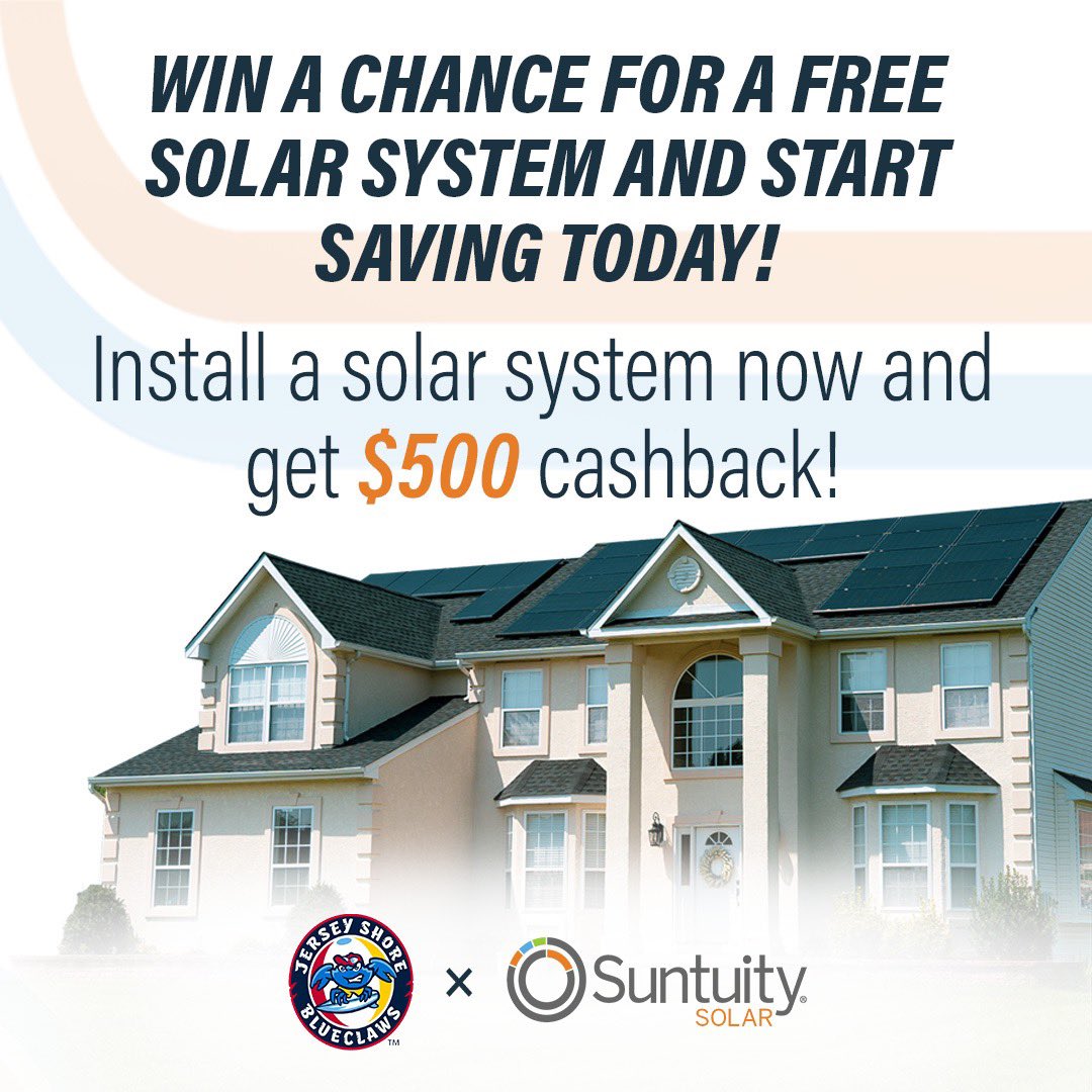 Suntuitylife's tweet photo. Be sure to join us tonight at the Jersey Shore BlueClaws baseball game!🧢⚾️✨
 
Stop by our booth for a chance to win a free solar system!
•
•
•
#BlueClaws #BlueClawsBaseball #Baseball #FreeSolar #FreeSolarSystem #WinSolar #JerseyShoreBlueClaws #JerseyShoreBaseball https://t.co/tnYnzWoT4i