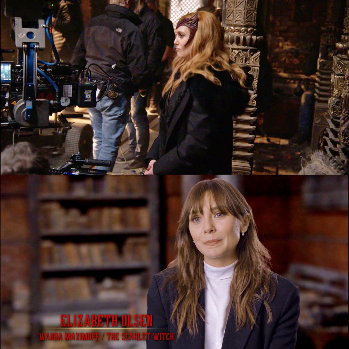 itsjustanx's tweet photo. Elizabeth Olsen from an extras featurette for #MultiverseOfMadness https://t.co/GJn2uubnHY