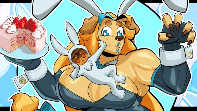 Bunny Jeane &amp; Bunny Rory entertain a birthday party in the new dub with @CeeHaz's Dogknight RPG out now: https://t.co/S4m1t0yA9s 