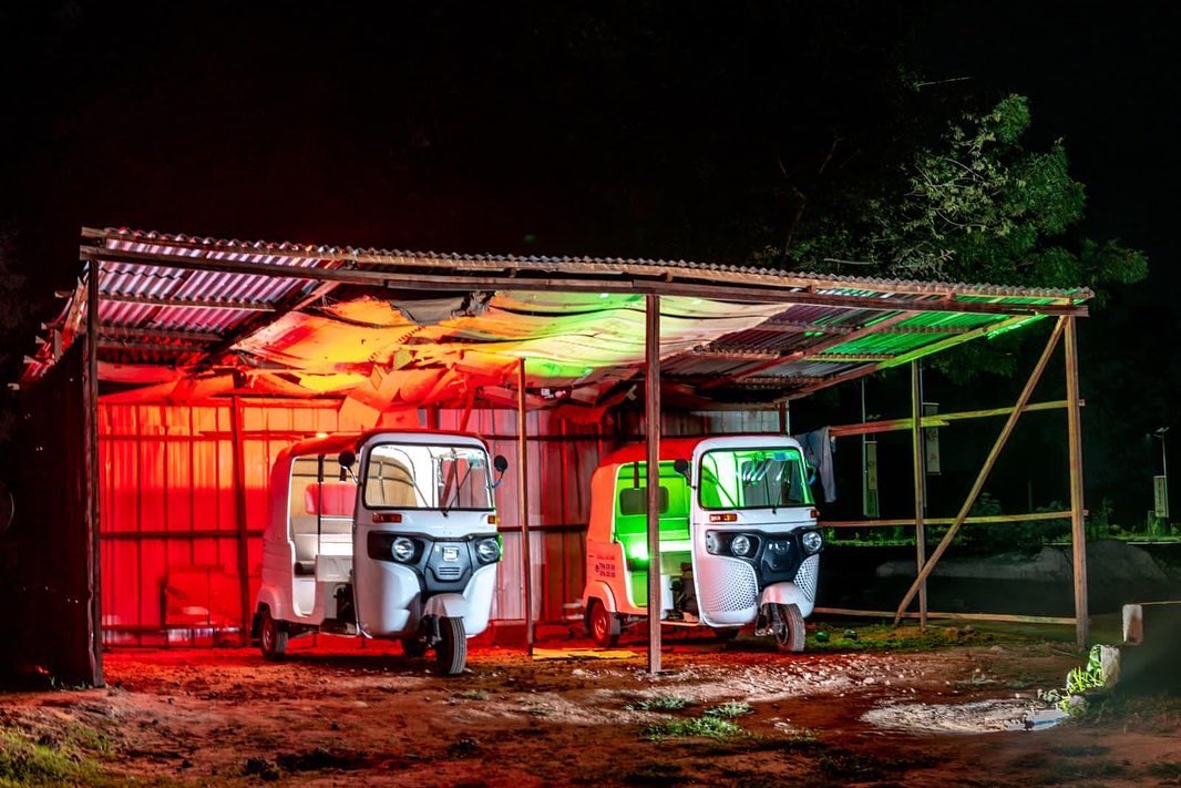 tafafricaglobal's tweet photo. As the sun sets tonight we Introduce the stars at TAF City:

1. The biggest Roundabout in The Gambia
2. The TAF Legacy Tree 
3. The construction trucks that keep the city growing; estate by estate
4. The TAFTukTuks that work all day and rest at night

Welcome to TAF City by night https://t.co/osLgI8wX1U