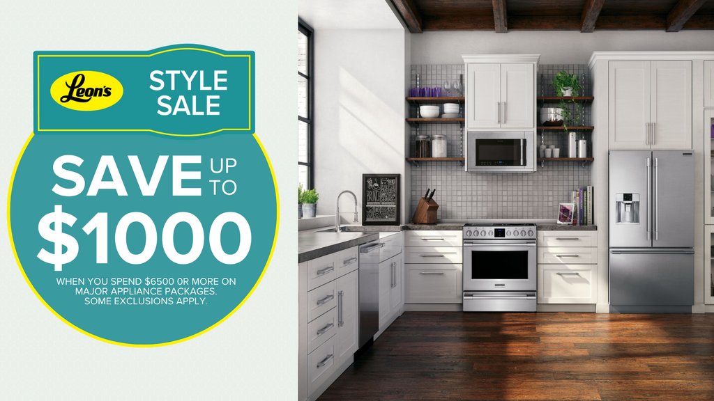 LeonsFurniture's tweet photo. Don't settle for appliances that slow you down! Upgrade today and you can save up to $1000 during Leon's Style Sale 🤑

https://t.co/i51UrlM2R2

#myleons #homeappliances #stylesale https://t.co/1sgO57H5Kp