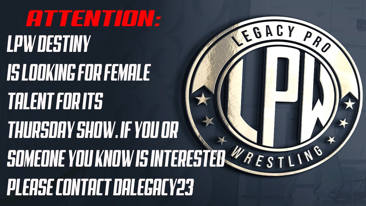 LPW_EFed's tweet photo. If you or someone you know would like to join. Please contact @DaLegacy23 

#LPW #EFed #WWE2K22 #LPWDestiny https://t.co/J9jiBTxe9t