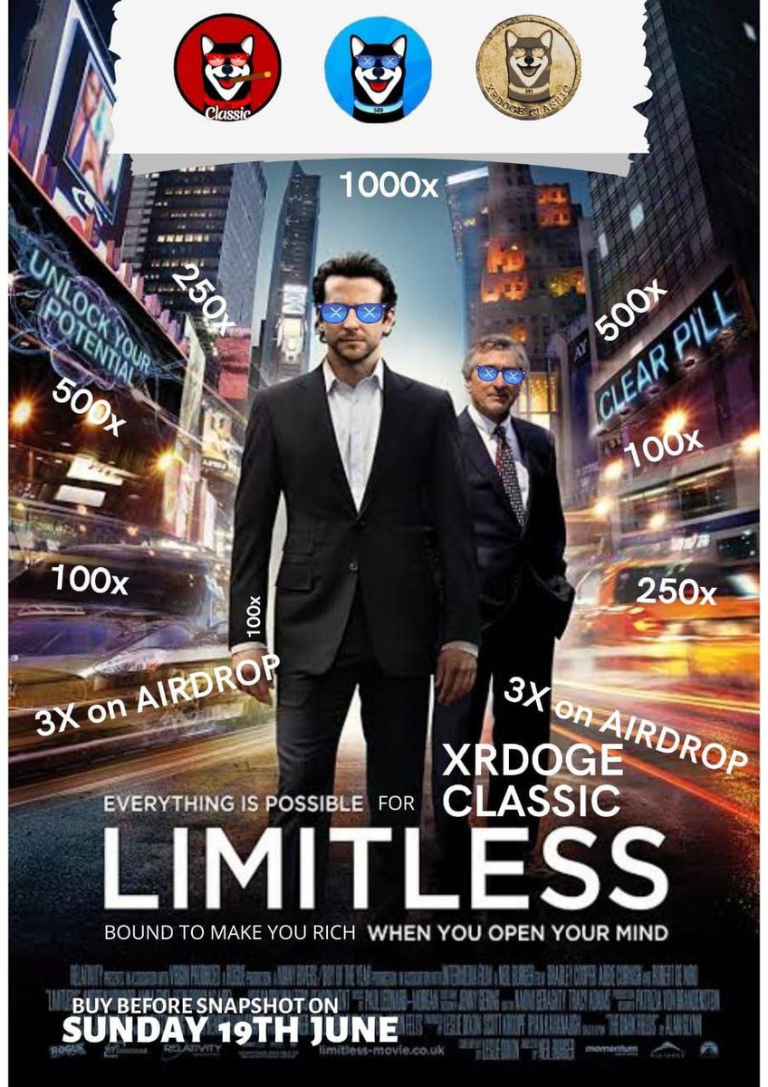 #XrdogeClassic #SnapshotPromotion #Giveaway

🗓️19th June "Snapshot"

⭐️25k $XRDC each to 4winners💰

🔸Follow @XRdogeClassic
 @EndTheGlobe
 &amp; xShillerz ⬇️
🔸Like &amp; RT/Tag Friends
🔸Join Discord discord.gg/rSss3TMGpv
🔸Join TG t.me/+ImnTvbMNfgZkM…

48hrs⏰

#XRDCcommunity