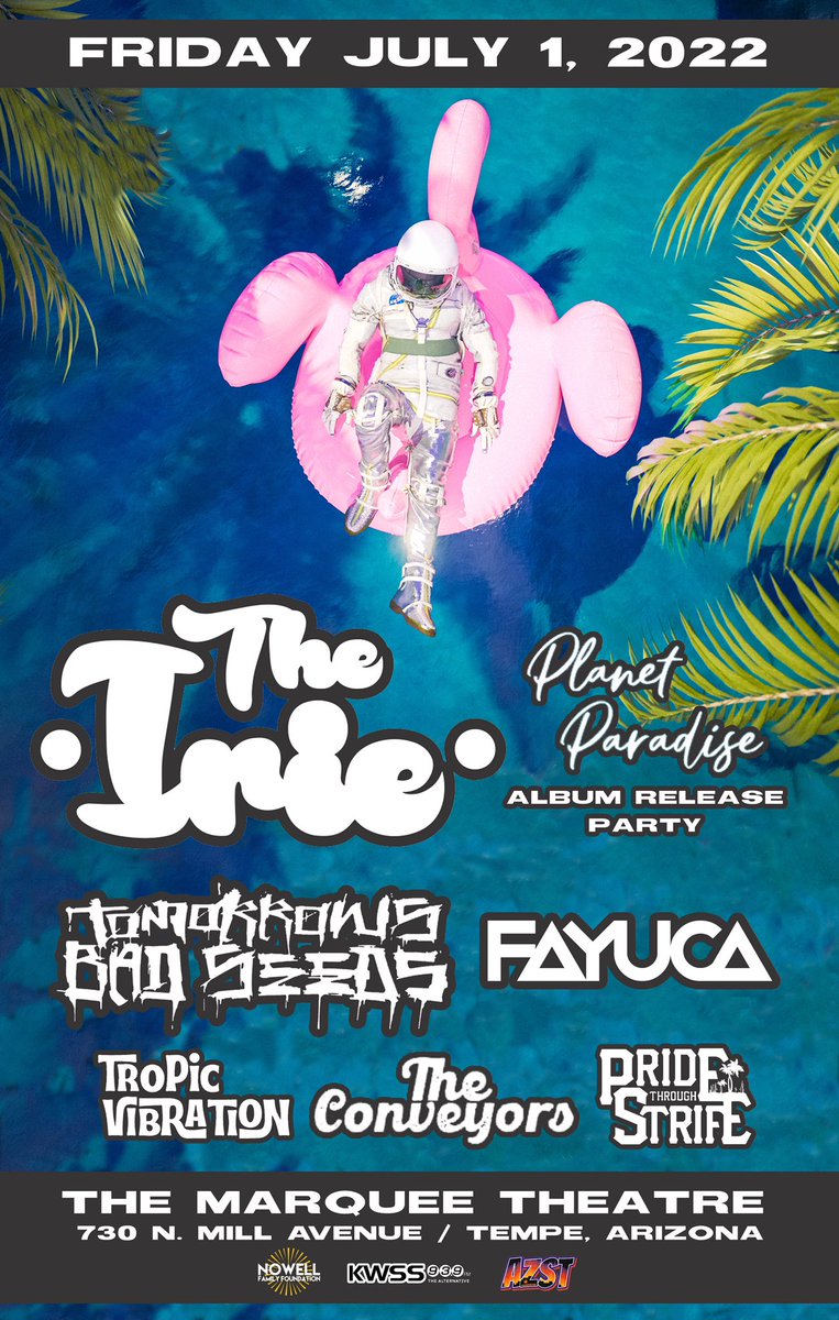 THE IRIE (@the_irie_band) on Twitter photo 2 WEEKS AWAY FROM OUR FIRST FULL LENGTH ALBUM RELEASE SHOW <a href="/themarqueeaz/">Marquee Theatre</a> w/ <a href="/TmrBadSeeds/">TOMORROWS BAD SEEDS</a> <a href="/Fayuca/">FAYUCA 💀</a> and more! PreSale Tickets are on sale now theirieband.com !! 2 WEEKS AWAY FROM OUR FIRST FULL LENGTH ALBUM RELEASE SHOW <a href="/themarqueeaz/">Marquee Theatre</a> w/ <a href="/TmrBadSeeds/">TOMORROWS BAD SEEDS</a> <a href="/Fayuca/">FAYUCA 💀</a> and more! PreSale Tickets are on sale now theirieband.com !!