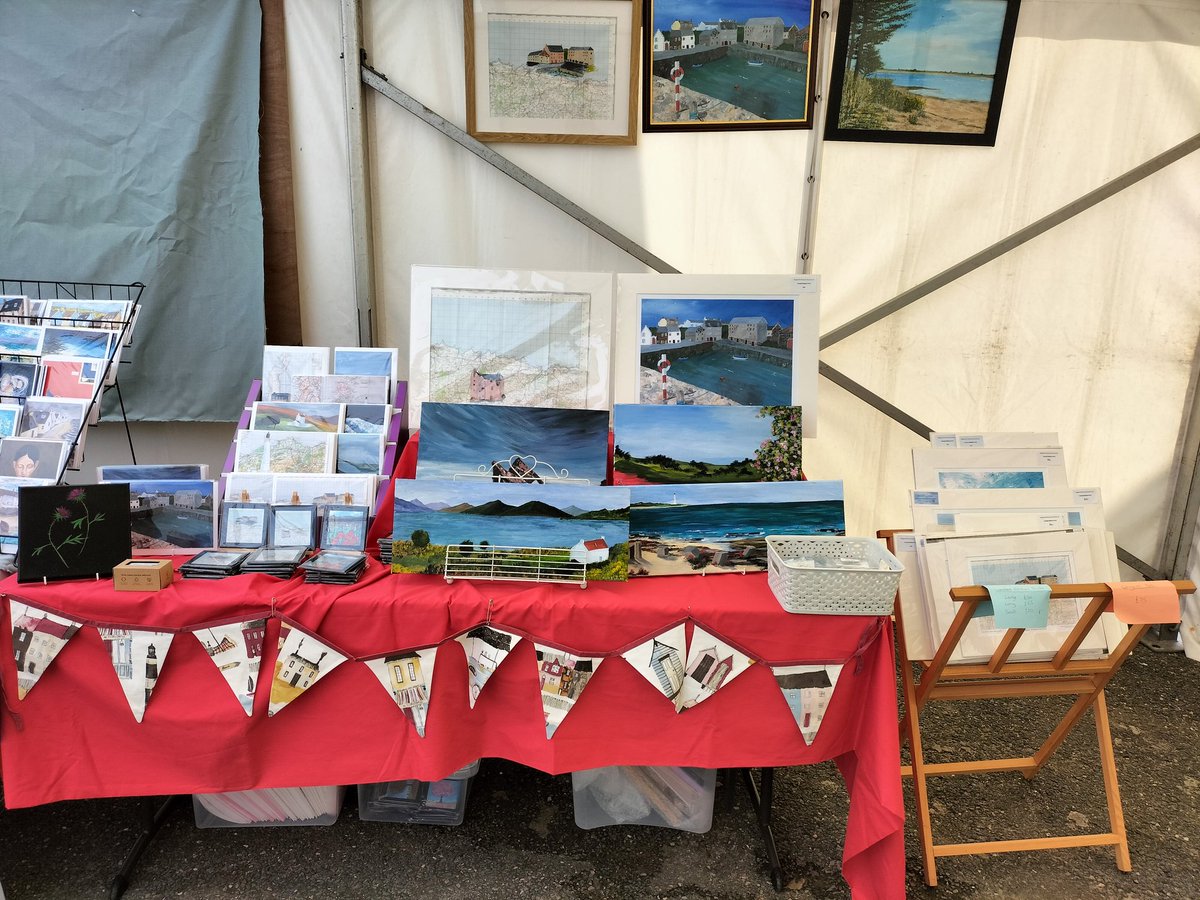 We've got a great spot in the craft tent right on the old harbour. The weather looks set fair so do drop in to see us at @STBFPortsoy #Scotland #MapsAndMore #MHHSBD #artwork #ArtForSale facebook.com/fiduncart