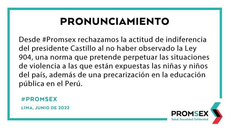 [Pronunciamiento] 📣
Expresamos nuestro profundo rechazo a la indiferencia del Estado, frente al derecho de niñas, niños y adolescentes a recibir una educación libre de prejuicios en espacios libres de violencia. #EducaciónSinRetroceso