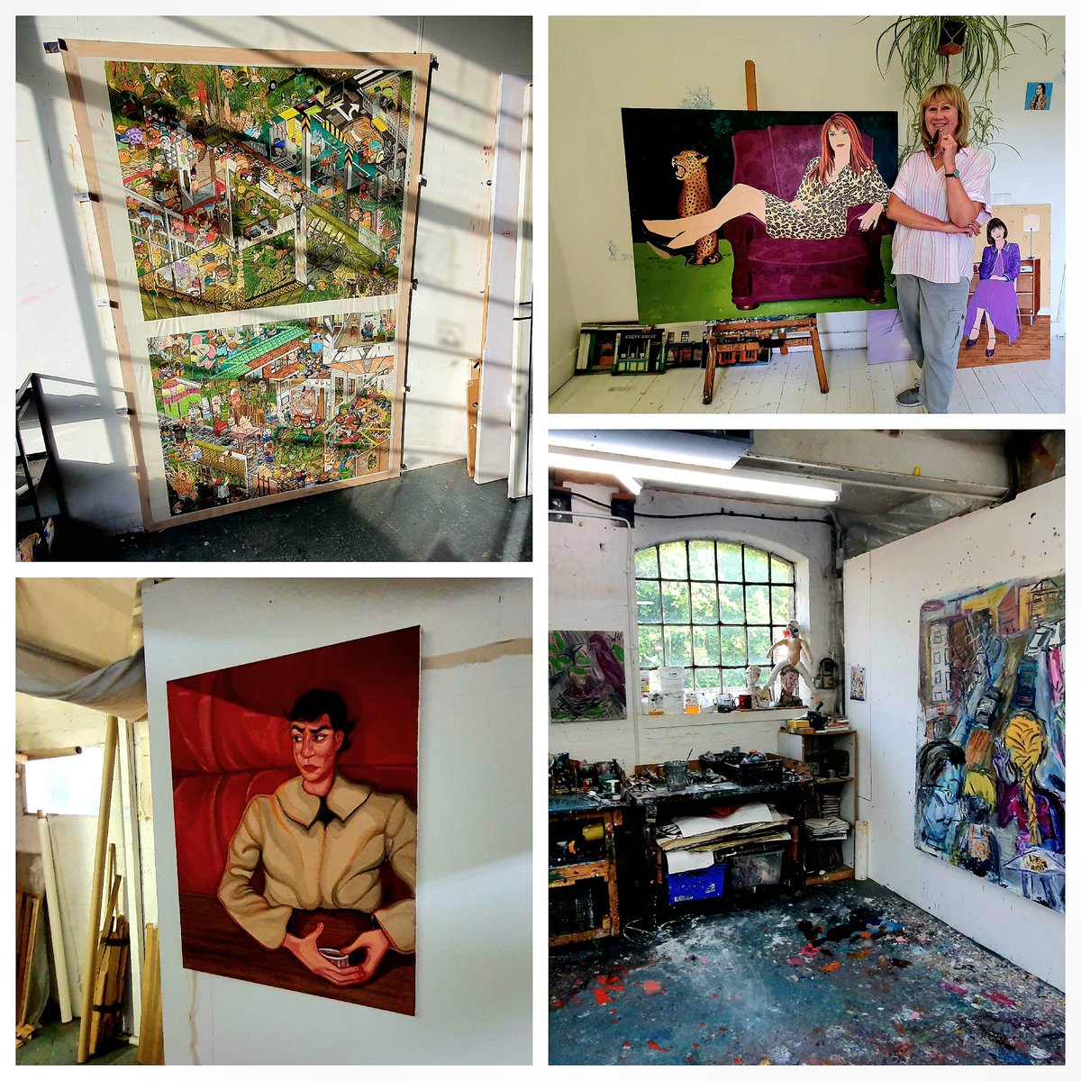 ClivePower's tweet photo. .@BowArts Bow Road Open Studios this evening. About 40 artist studios to look around, including that of Teresa Witz (pictured). Open tomorrow Sat 18 June 1100-1700. Free.
#BowOpen #Bow #E3 https://t.co/9tzHMvGk5q