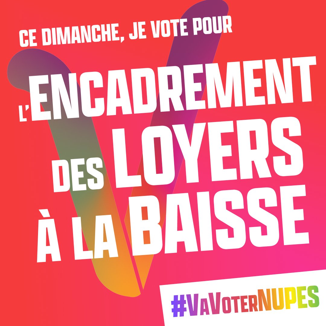 JLMelenchon's tweet photo. ✌️🔴 Ce dimanche 19 juin, on vote pour envoyer une majorité de députés de la #NUPES à l’Assemblée nationale et former un gouvernement de l'#UnionPopulaire !

#VaVoterNUPES https://t.co/SfY5NKOy0B