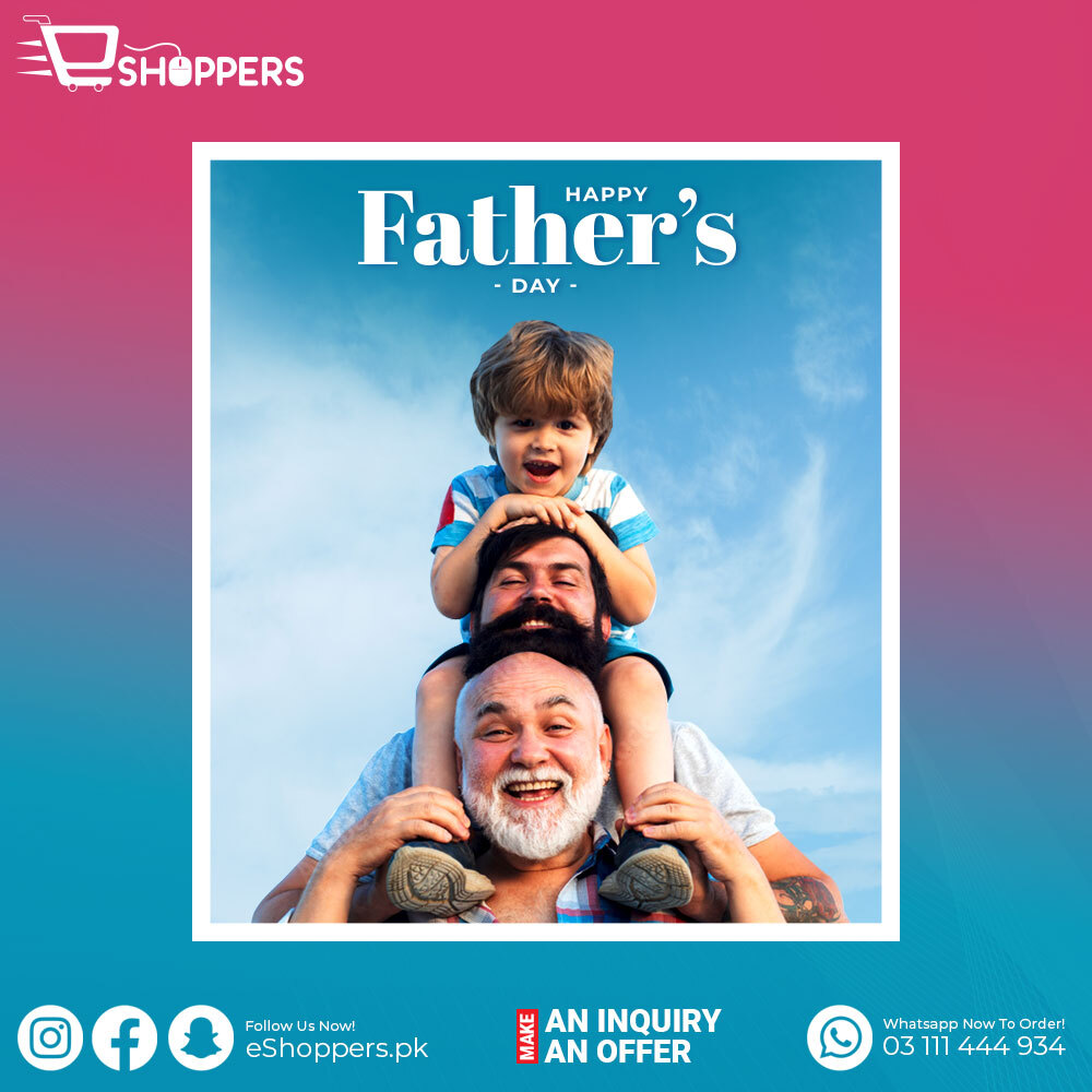 eShoppers_pk's tweet photo. The heart of a father is the masterpiece of nature. Happy Father's Day!

#eshopperspk #fathersday #fathersday2022 #onlineshopping https://t.co/fqtDZAiJPk