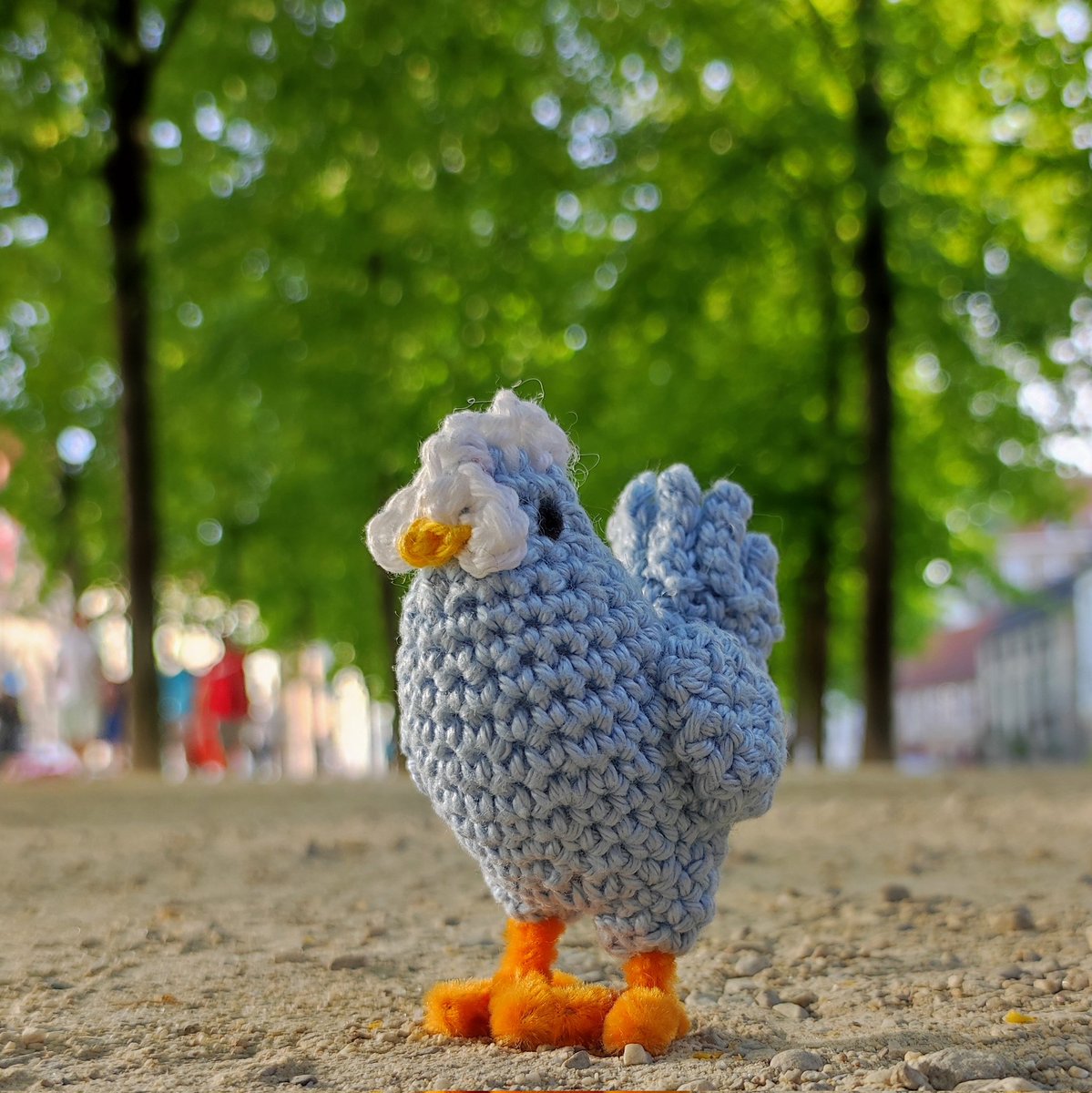 Cryptic_Coffe3's tweet photo. I met her while scouting some of the new tracks in the area. She's a rockstar on her favorites terrains -- #Rock, #Sand, and #Road. Boy, this girl can run! (2/3)
#MadeByMe #MyFirstCrochetProject
#WeRaceTheChickens #ChickenDerby https://t.co/oB8DUUtIrZ