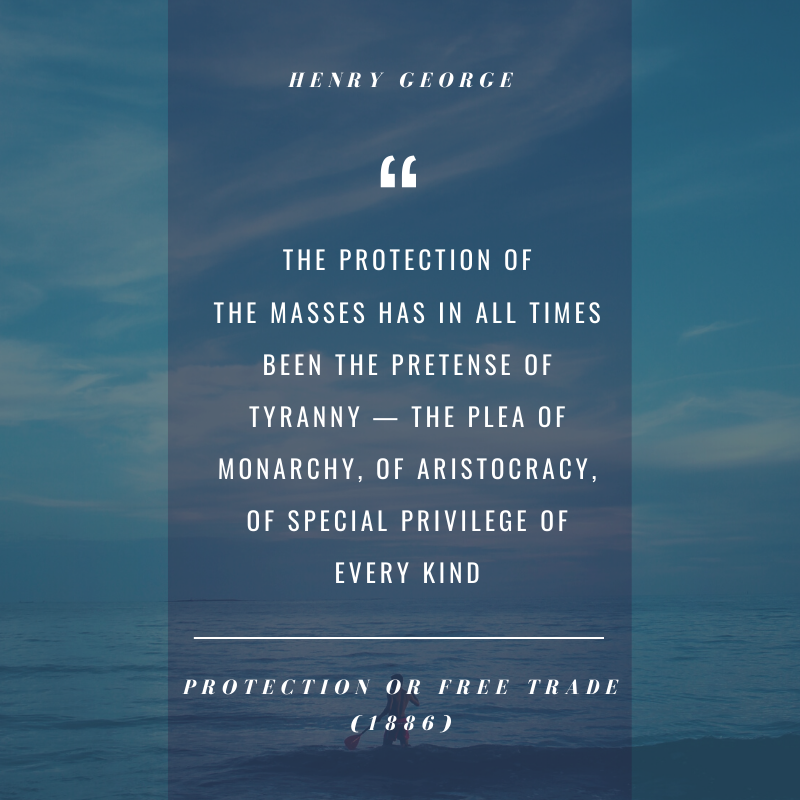 HGSSSNYC's tweet photo. What is the true motivation behind the protection of the masses?

#quote #HenryGeorge #Georgism #ProtectionorFreeTrade

Learn more at https://t.co/wjdooGgMZM https://t.co/bIpAgi0Bco