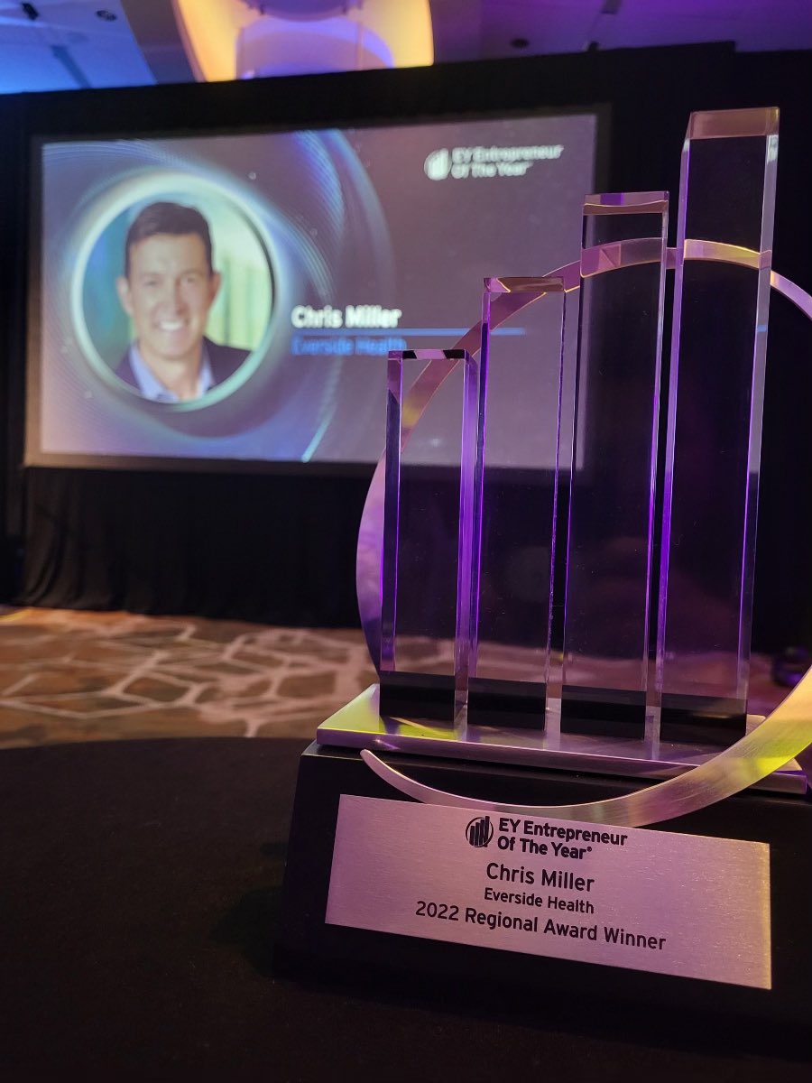 A well-deserved recognition for Chris Miller of <a href="/EversideHealth/">Everside Health</a> for being named an Entrepreneur Of The Year award recipient in the Mountain West! #EOYMTNWEST