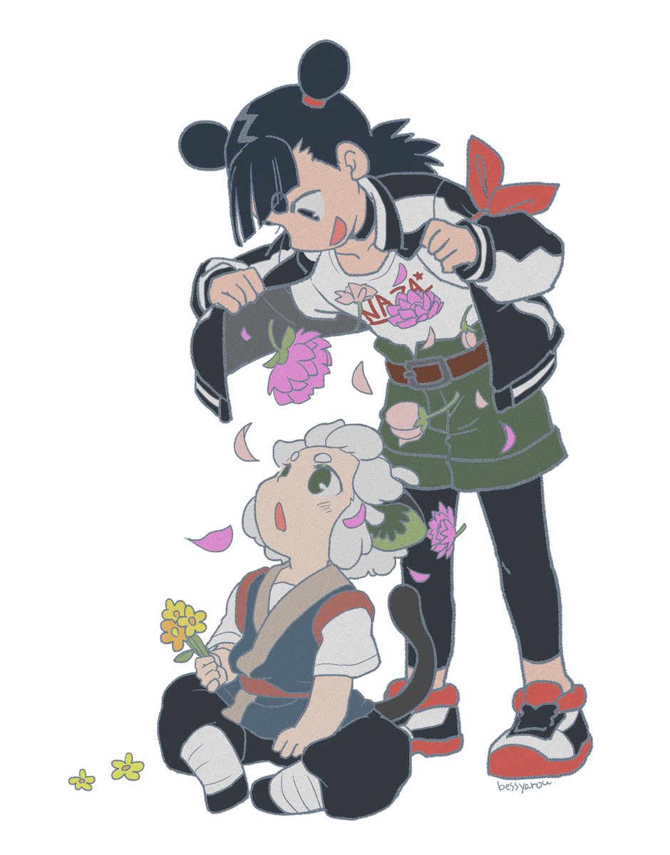 小黒 「#xiao_1draw 哪吒/蓮の花花が欲しいのか? 」|ベス野郎のイラスト