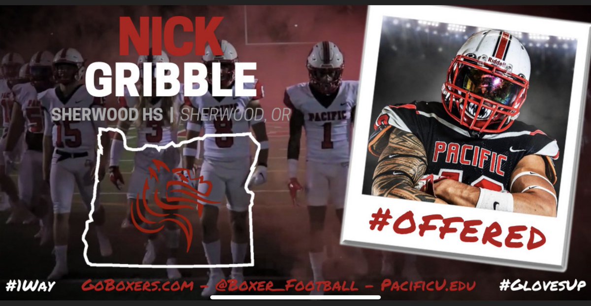 nickgribble_'s tweet photo. After a great conversation with @Coach_Gilgan I’m excited to announce my 2nd offer to play college football at Pacific University! @Boxer_Football https://t.co/TbHhsWXpvJ