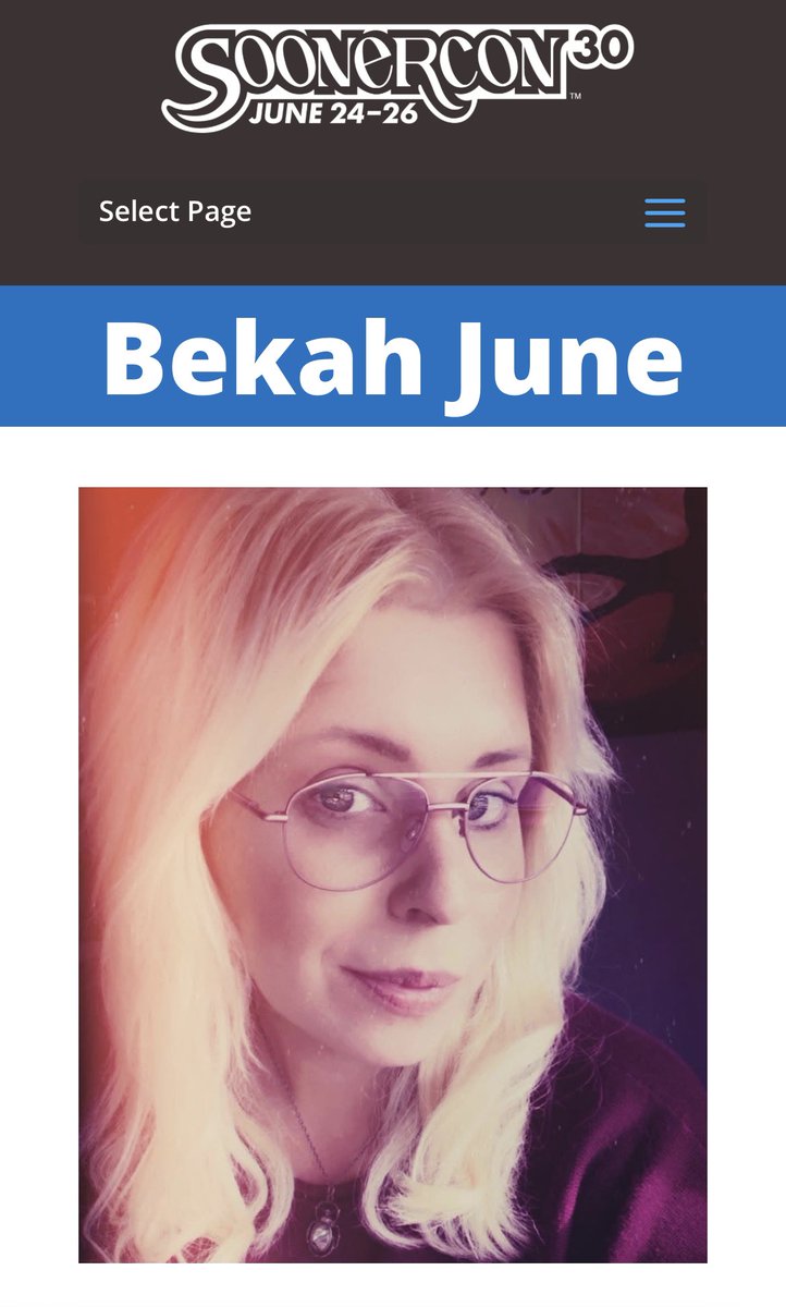 beguilingtechie's tweet image. My first con appearance since 2019. SoonerCon June 23 - 26 in Norman, OK #soonercon 

soonercon.com/guest/Bekah-Ju…