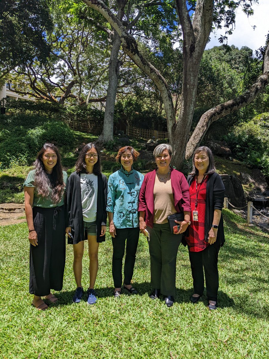 sayuri_neko's tweet photo. Spent the morning learning with some amazing women in tech, of all ages!
Here is Esther (a 10th grdr), Connie Lau (ret CEO of #HEI), Suzy Vares Lum (Pres @EastWestCenter), and Jodi Ito (CIO @ITSatUH).
Want to learn more? Join us July 8 https://t.co/W86mP7M7Vo #CompuGirls https://t.co/FdlVeguDGe