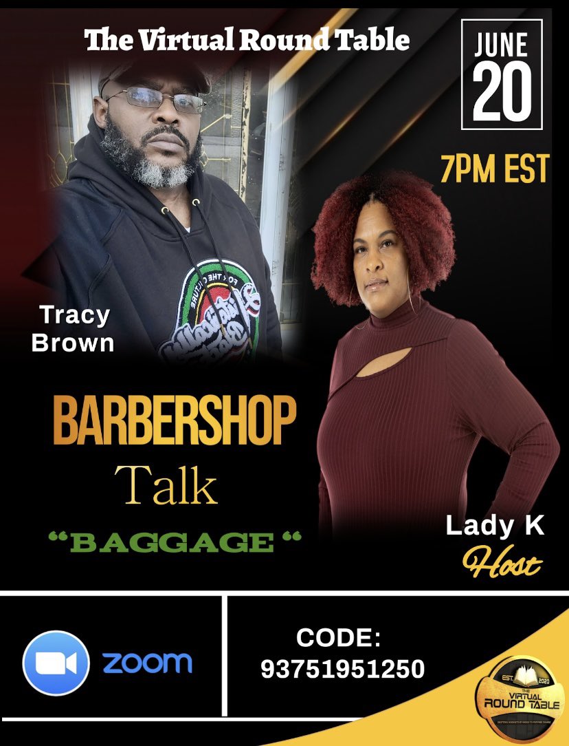 What's up??
What's up??
What's up??

Will you join us again Monday for more barbershop talk??? The men were on 🔥 🔥 last week. You don't want to miss this one.