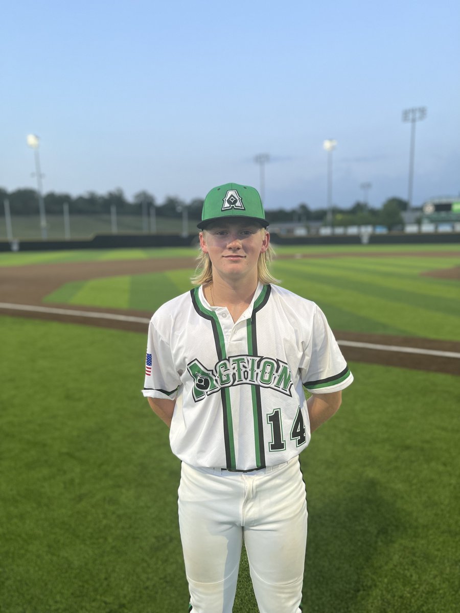 .<a href="/MmwsSocial/">Mickey Mantle WS</a> Qualifier F: <a href="/ActionBaseball/">Action Baseball Club</a> 16U Green 5, North Texas Longhorns Zamora 4
PoG: <a href="/magee_hayden/">Hayden Magee</a> 3 IP, 4K, 5H, 2 ER / 1-2, 3B, RBI
Notable: John Swinton 2-2, 2R