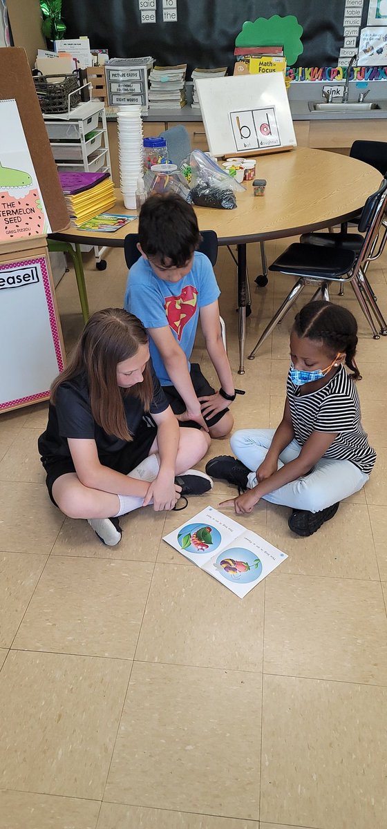 CLivulpi's tweet photo. Such fun visiting kindergarteners in Mrs. Thaler's class - My fourth graders loved listening to them read!! 
@Carmelschools https://t.co/70IPHgMUao