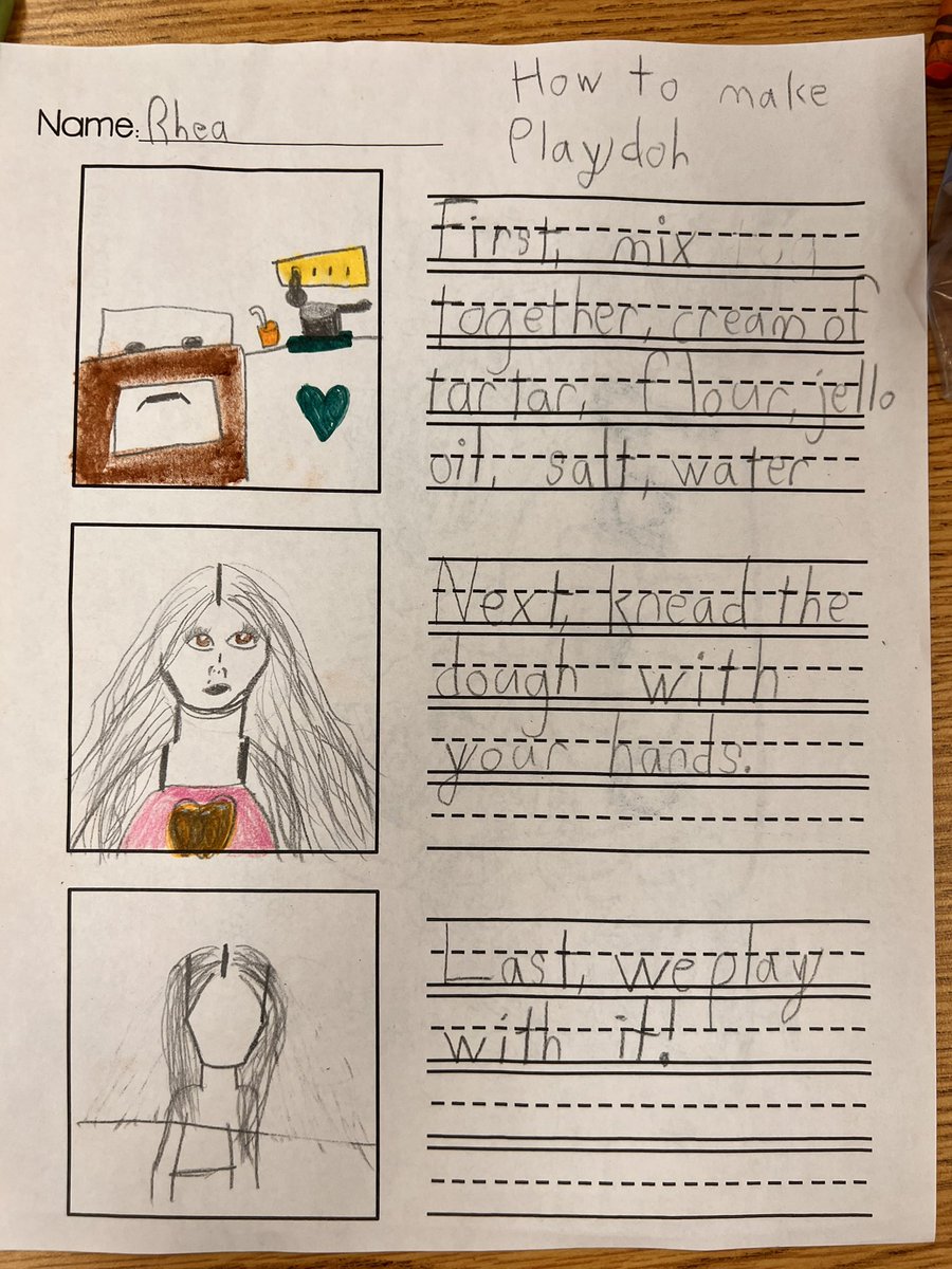 We made jello-playdoh today as a class and it was so much fun! We are truly enjoying &amp; soaking up all of our final days together as a class! 💙 <a href="/OLAFortSask/">OLA Catholic School</a> <a href="/EICSCatholic/">Elk Island Catholic Schools</a>