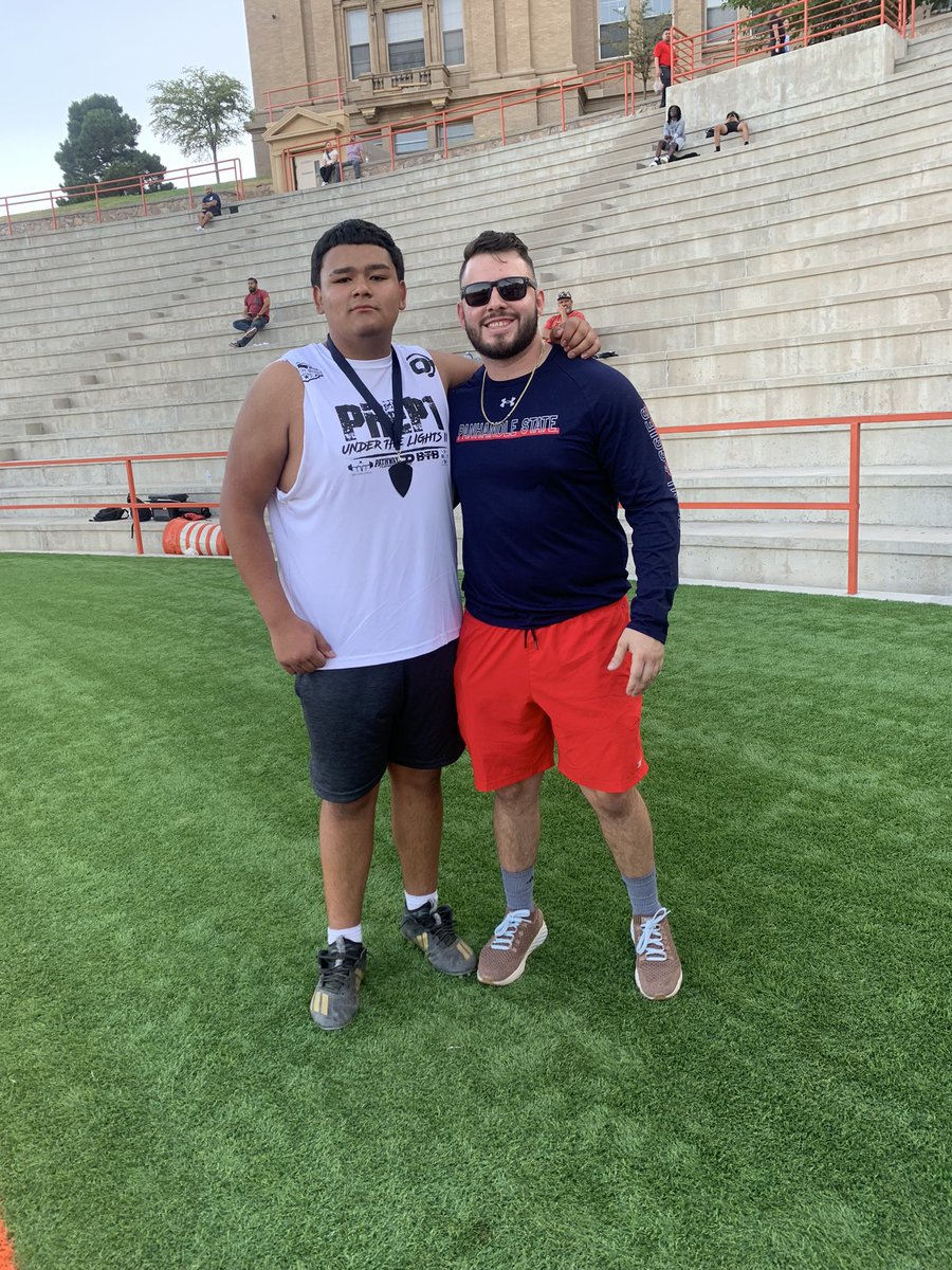 biglugoo's tweet photo. After a great camp and conversation with @Coach8Escobar I am blessed to have received my first offer to Oklahoma Panhandle State University! #AGTG @TrustMyEyesO @AHS_BlazerFB @Mark_Moore_II @Prep1USA https://t.co/cU40HLAPGP