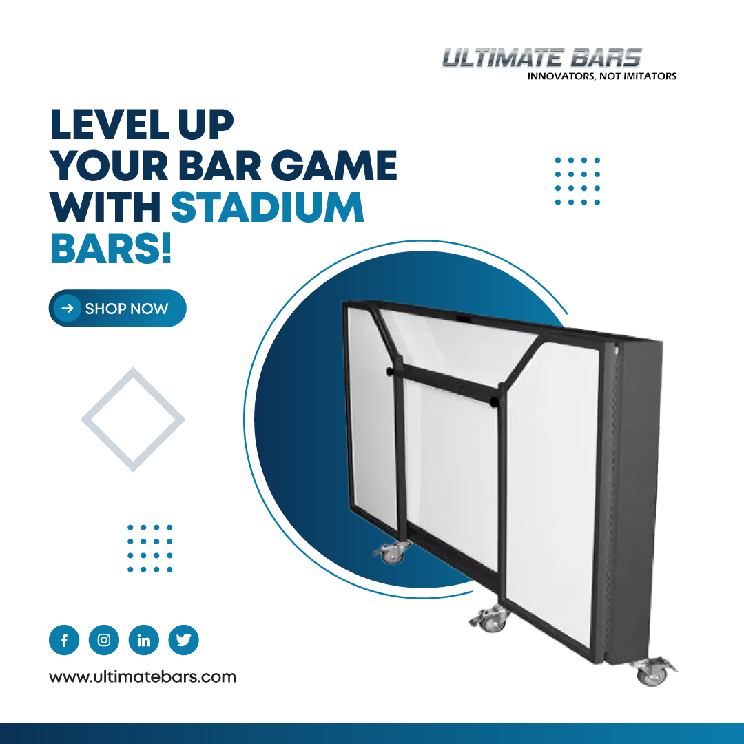 ultimatebars's tweet image. Are you looking for a bar for large events? Our #StadiumBar is exactly what you need! 6 feet in length and 42 inches in height, it is made of aircraft aluminum, which makes it a lightweight yet sturdy and durable product. To get a quote, visit bit.ly/3vuLeb4 #eventbar