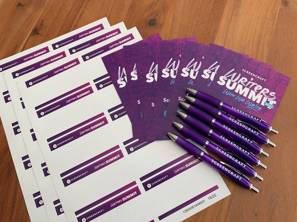 screencrafting's tweet image. It's getting close! 

If you're in the LA area, and are attending the #ScreenCraftSummit, you'll see these at our writers meet up on June 24th. Have you signed up for the Summit yet? 

It's only $3 ⬇️ 
screencraft.org/summit?utm_sou…