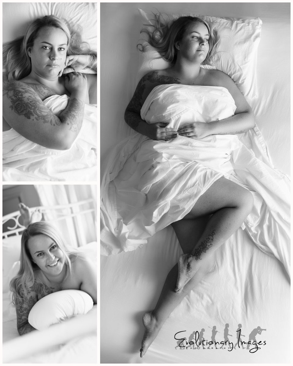 Vikki has visited the studio 3 times with her daughter.  This time it was to treat herself to a White Sheet Shoot.  evolutionaryimages.co.uk/white-sheet-sh…