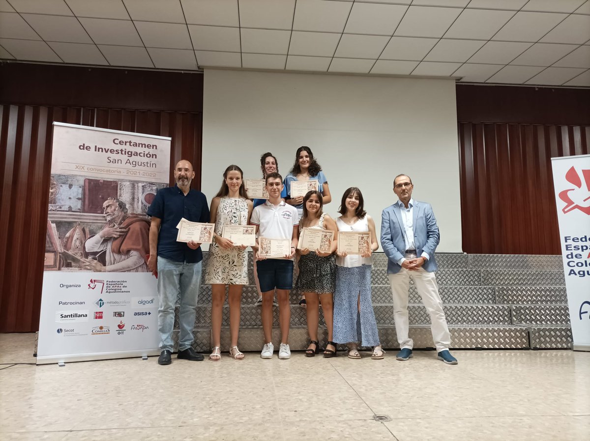 apacagus's tweet photo. Hoy hemos acompañado a @agustiniano_es en la entrega de premios del Certamen San Agustín organizado por @fagapa
Enhorabuena a nuestros alumnos y a sus tutores por el trabajo y esfuerzo realizado. Orgullosos!!#somosagustiniano https://t.co/k6T3ZfWHv0