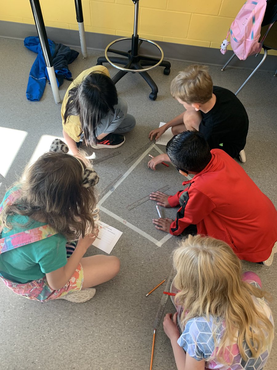 lagimodieret's tweet photo. Great teamwork during our morning meeting math activity today! Students worked together to measure the perimeter of shapes. #escsmastery #sagecreekLRSD https://t.co/WzSVzyn3V2
