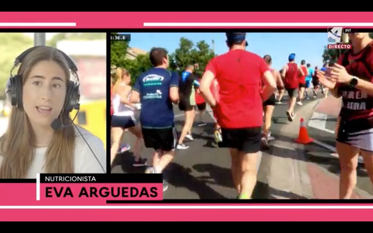 El pasado domingo tuve de nuevo la oportunidad de aparecer en la retransmisión en directo de la <a href="/10kzaragoza/">CaixaBank 10k Zaragoza</a> junto a <a href="/Macias1500/">Isabel Macías</a> y <a href="/el_trinkel/">𝑻𝒓𝒊𝒏𝒌𝒆𝒍</a> para comentar algunos detalles sobre la nutrición adecuada para una 10k 🏃🏻‍♀️ gracias a <a href="/ardeportes/">Aragón Deporte</a> y <a href="/aragontv/">Aragón TV</a> 📺