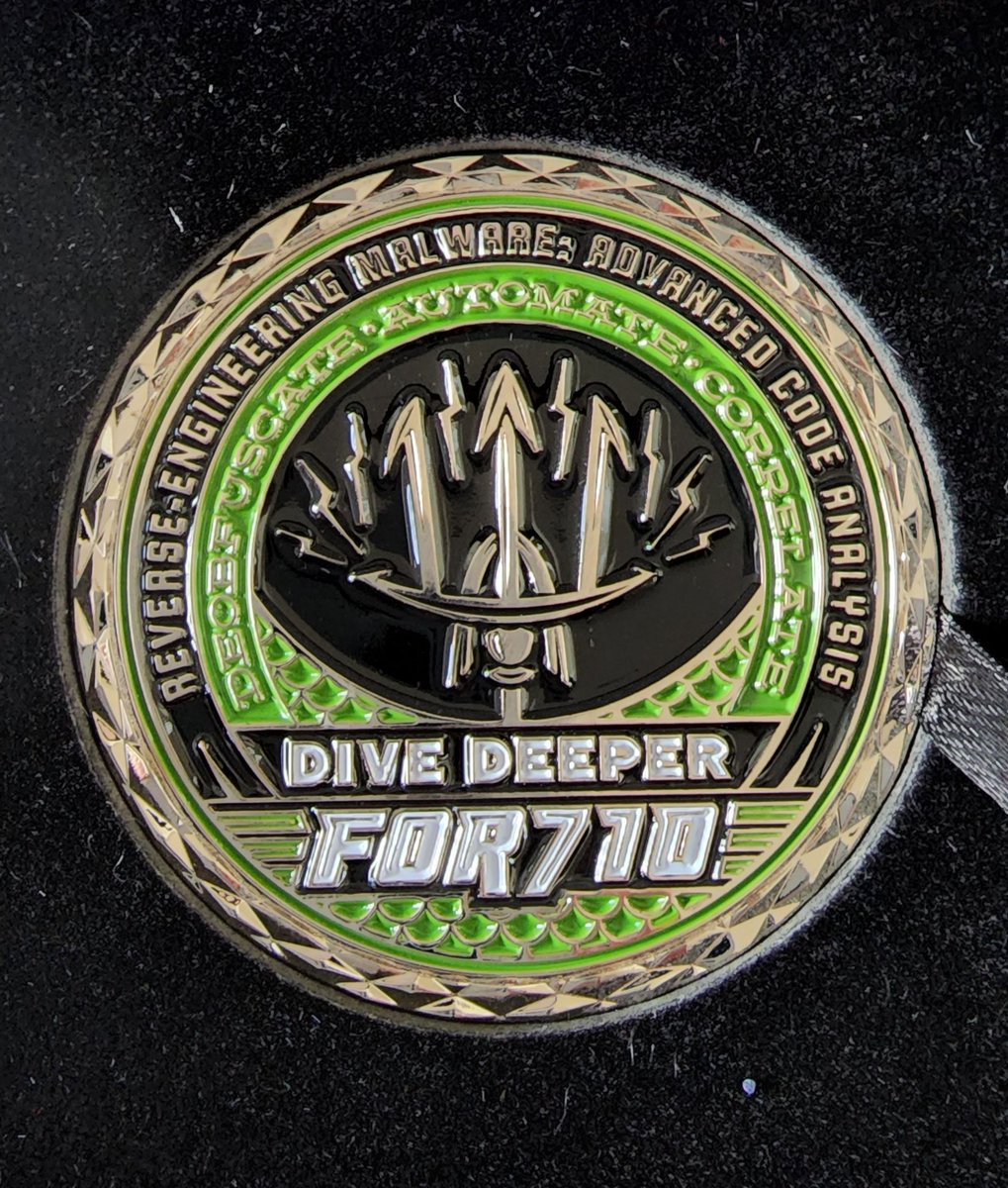 Proud to say that I won the <a href="/SANSInstitute/">SANS Institute</a> FOR 710 CTF and am the first (and currently the only) holder of the coin!

Thank you <a href="/asoni/">Anuj Soni</a> for an awesome class! <a href="/sansforensics/">SANS DFIR</a>