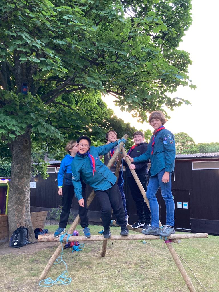 Sunny evenings means the scouts get to go outside and practice their pioneering skills

#SkillsForLife #WeR75th #Scouting