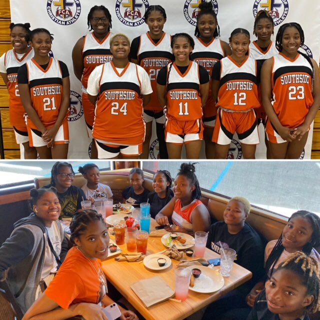 SouthsideWBB's tweet photo. We had an awesome experience attending FCA team camp! The girls bonded with each other and learned how to be a family! Oh and they went 7-0 in the process! 🧡🐅🏀🐅🧡
#respecttheS
#itsbiggerthan🏀
#wemoveasone
@SHS_Athletics_ @coachparks20 https://t.co/phiNL0jEHr