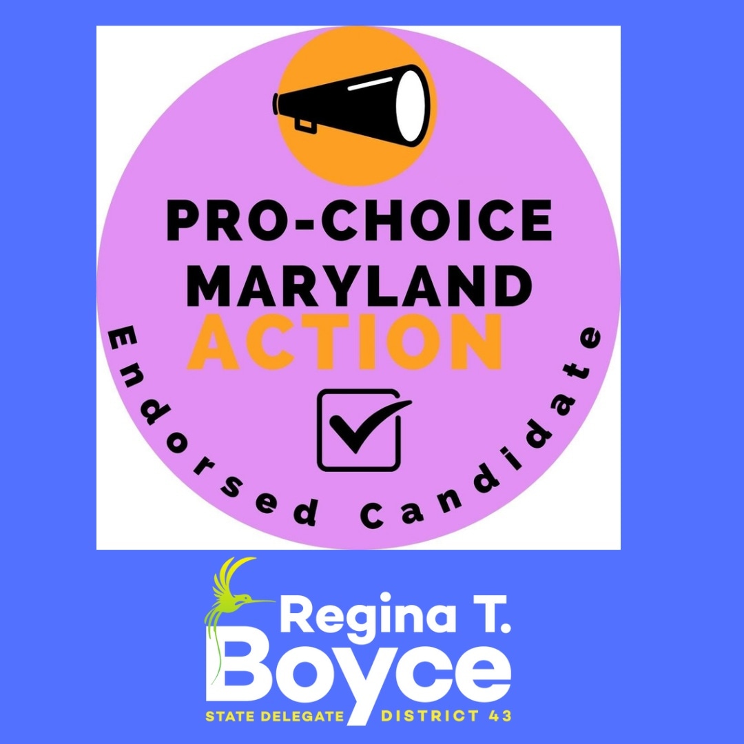 reginatboyce's tweet photo. Proud to be endorsed by @ProChoiceMD !
A women has full agency over her body. Point. Blank. Period! 
Thankful for organizations like Pro-Choice that push and advocate this point daily!
#Working4MD #prochoice #women1st #mycontrol https://t.co/aEx5eGcRLy
