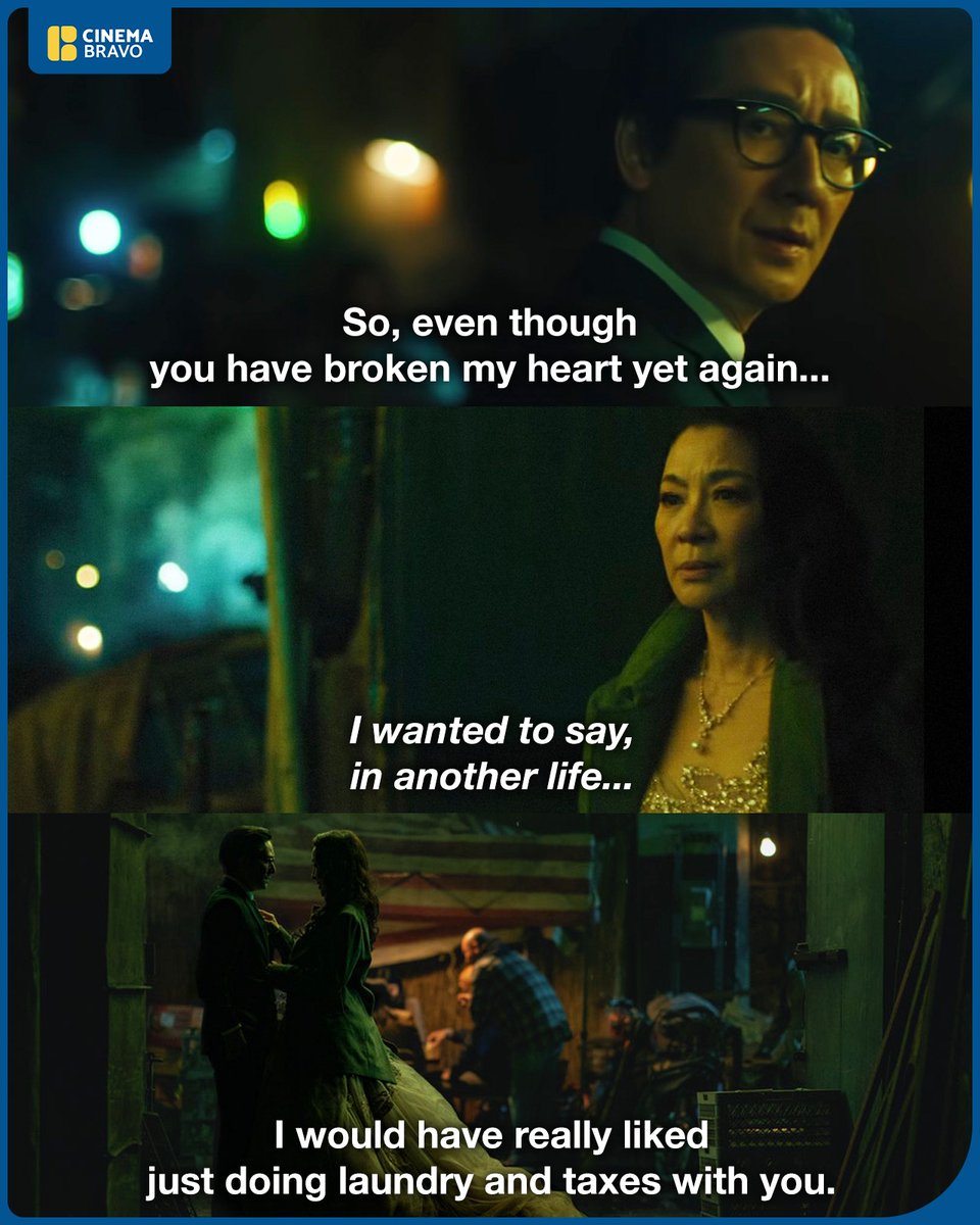 cinemabravoph's tweet photo. "So, even though you have broken my heart yet again, I wanted to say, in another life, I would have really liked just doing laundry and taxes with you."

🎬 Everything Everywhere All at Once (2022)

👀 Follow us on IG: https://t.co/ccZDEbZt0w https://t.co/BXn6sSP1gH