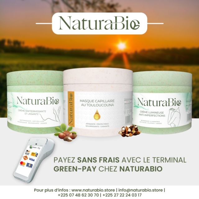 GreenPay3's tweet photo. "𝐥𝐞𝐬 𝐖𝐢𝐧𝐧𝐞𝐫𝐬" 
#NaturaBio rejoint le Game : Le vaste réseau marchand de Green - Pay. Désormais, payez sans frais (𝗣𝗮𝗶𝗲𝗺𝗲𝗻𝘁 par 𝗰𝗮𝗿𝘁𝗲 𝗯𝗮𝗻𝗰𝗮𝗶𝗿𝗲 / par 𝗺𝗼𝗯𝗶𝗹𝗲 𝗺𝗼𝗻𝗲𝘆)avec notre TPE ultra-moderne dans toutes les boutiques de #NaturaBio. https://t.co/TZdq5uBJTd
