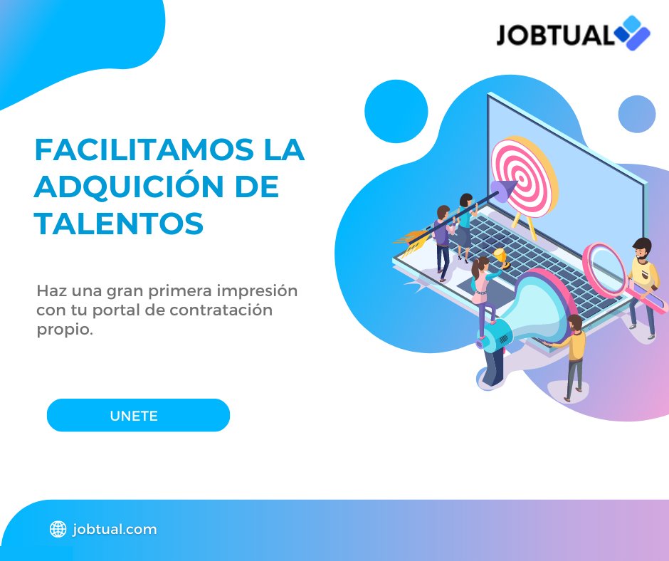 Jobtual's tweet image. Con la estrategia de adquisición de talento adecuada y las herramientas necesarias para respaldarla, los empleadores pueden crear el proceso de contratación transparente y atractivo que los candidatos claramente desean, sin tener que pasar horas encadenados a sus bandejas