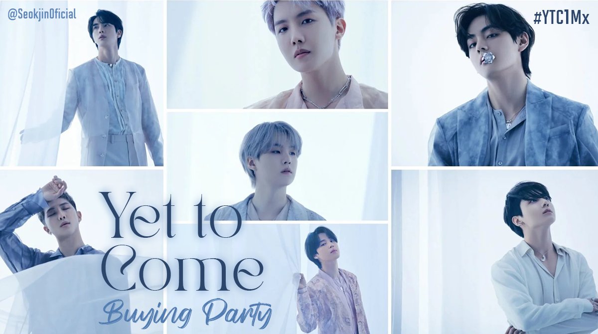 SeokjinMexico's tweet photo. ⟭⟬⁷ YET TO COME Buying Party 💜
¡Continuamos con más compras!
Esta vez es turno del grupo con más ambiente 💃
#TeamWithFun 🔥
Deja tu SS + tags ⬇️
#YTC1Mx #BTS #YetToCome
@BTS_twt https://t.co/ENT4y3Hd9B