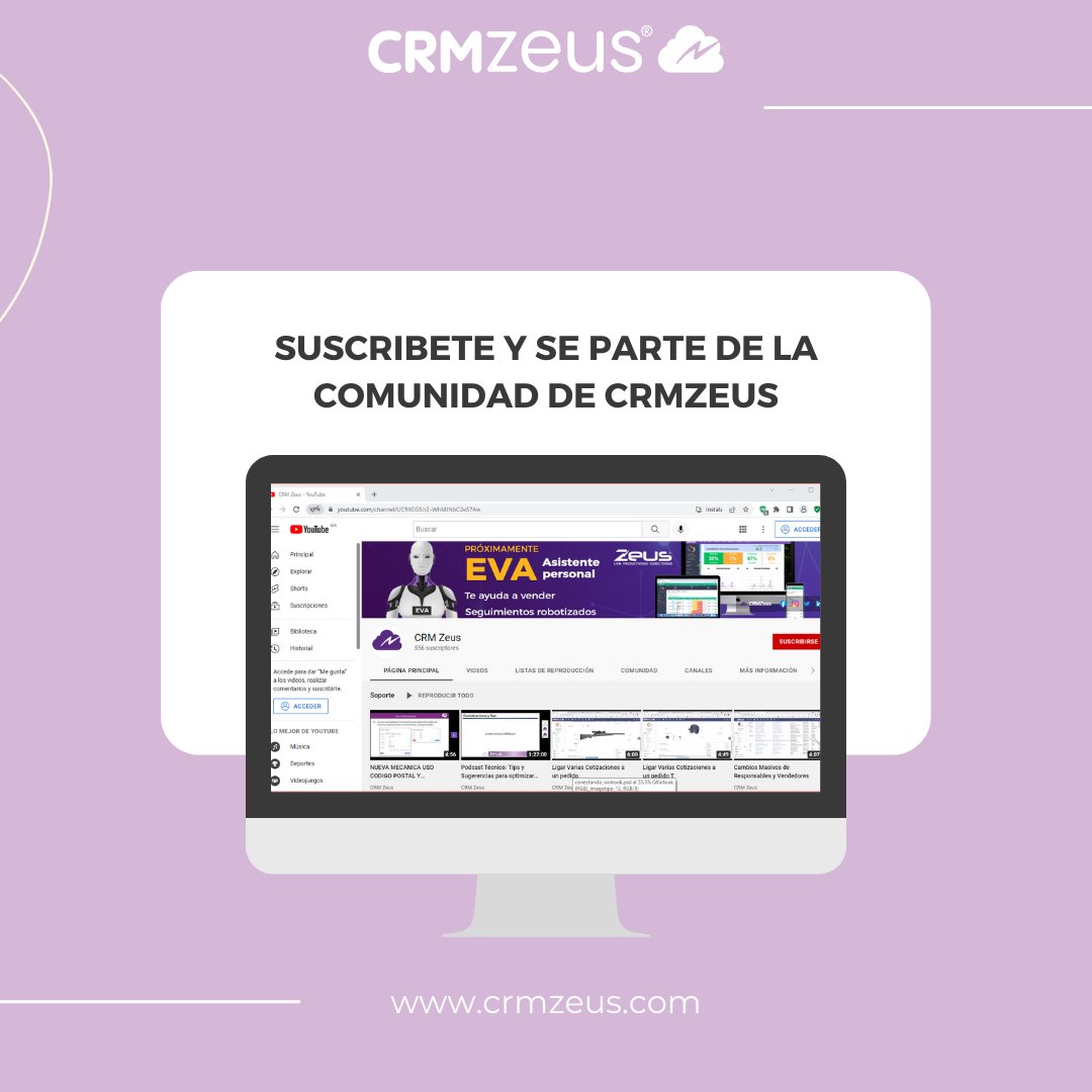crm_zeus's tweet photo. Suscribete a nuestro canal de Youtube: https://t.co/uAEvxIO8Zy

Solicita una demostración de CRMZeus sin compromiso y conoce todos sus beneficios.
😊 312 167 1628
#crmzeus #crm #ventas #marketing #fuerzaventas #forbes #pymes https://t.co/1gmPTr1dQw