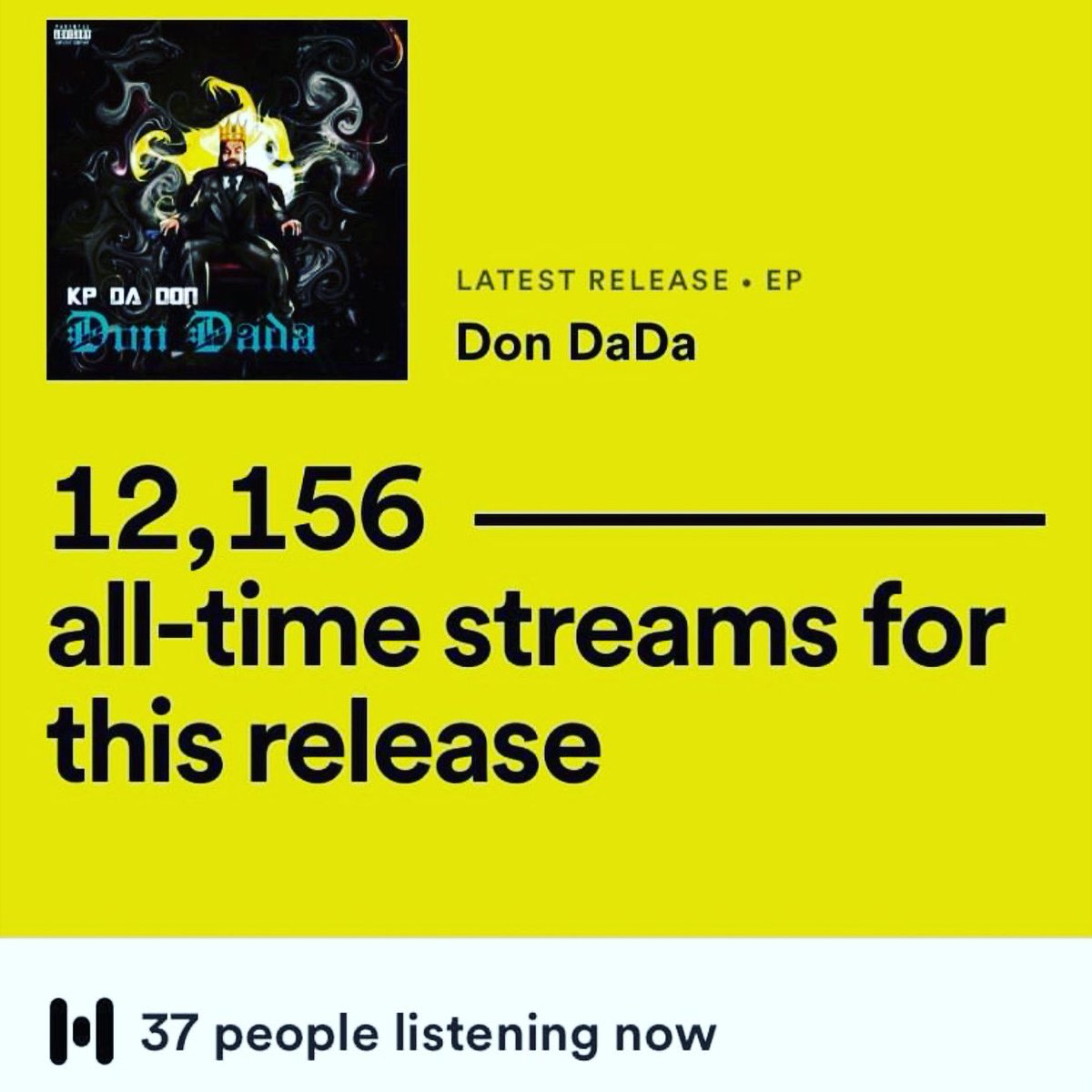 DFGPro's tweet photo. @kpdadon7 Has officially reached over 12K streams on his most recent project ” Don Dada “ . If you haven’t heard yet you are missing out. We banging this EP all summer￼! ☀️ 🔥🤴🏾 #DonDada #DFGProd #BeYou #BeGreat https://t.co/60vVZtuYFs