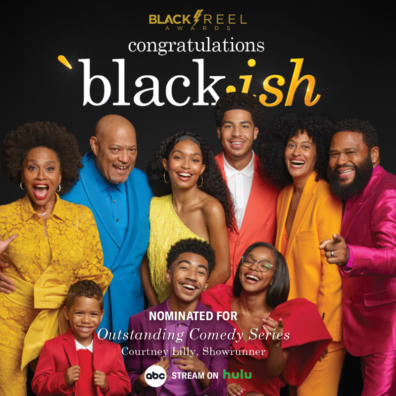 blackishabc's tweet photo. #blackish is thrilled to be nominated for 4 #BlackReelTVAwards including Outstanding Comedy Series!